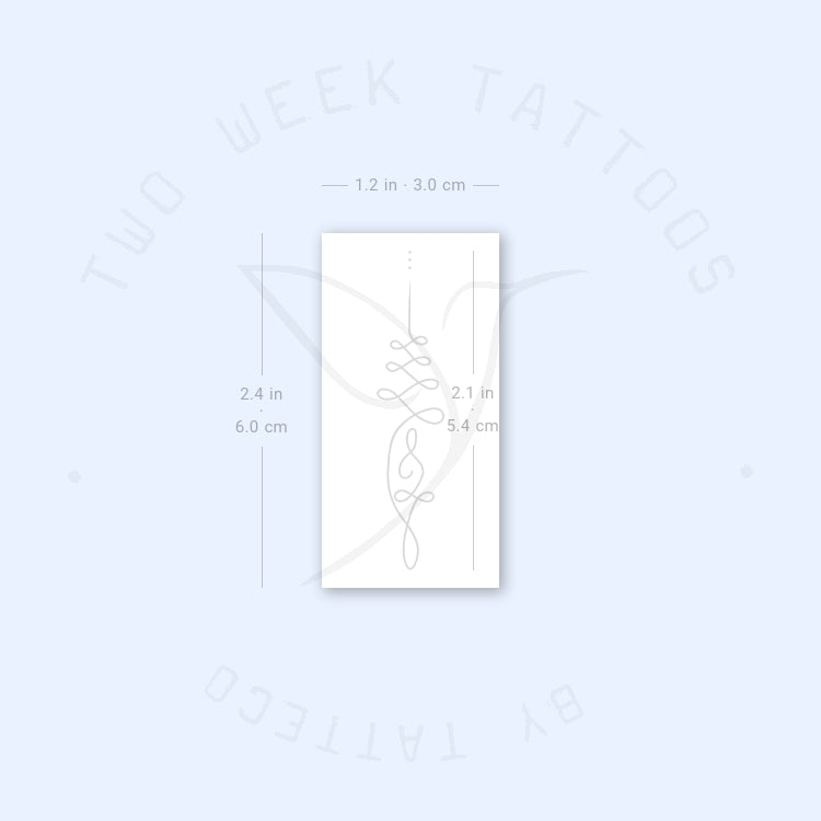 Meditation Unalome Semi-Permanent Tattoo - Set of 2