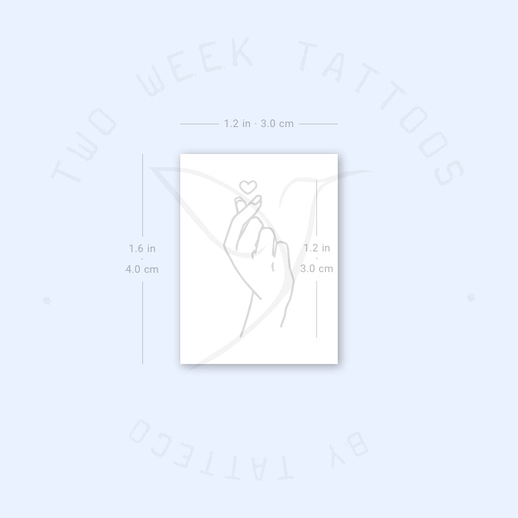 Korean ILY Semi-Permanent Tattoo - Set of 2