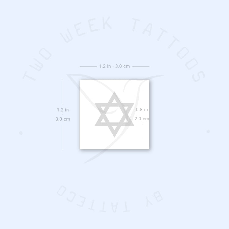 Star Of David Semi-Permanent Tattoo - Set of 2