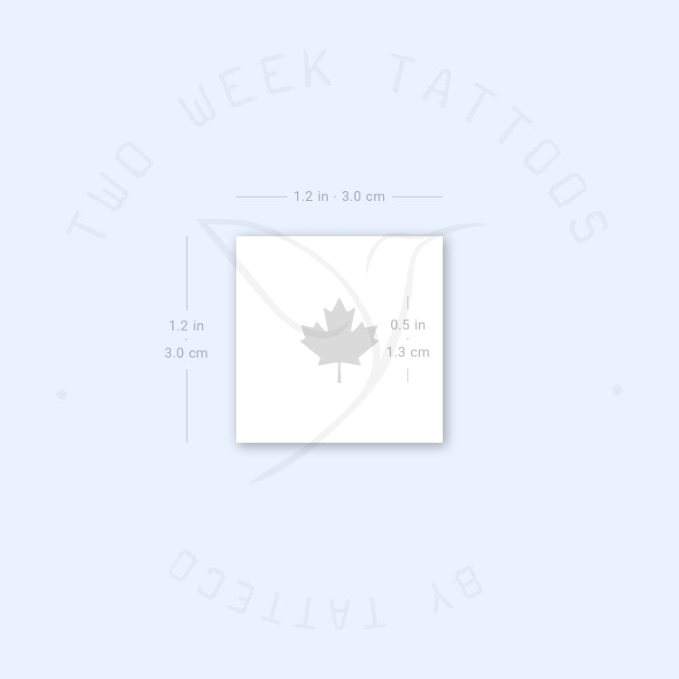 Black Canada Maple Leaf Semi-Permanent Tattoo - Set of 2