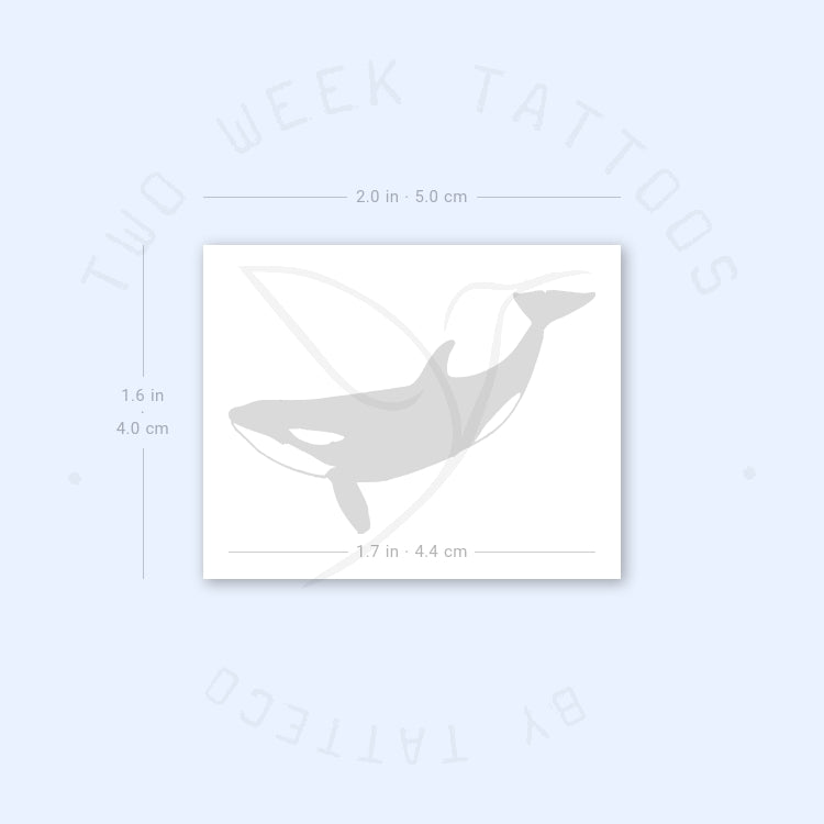 Tatuaje semipermanente de orca (juego de 2)