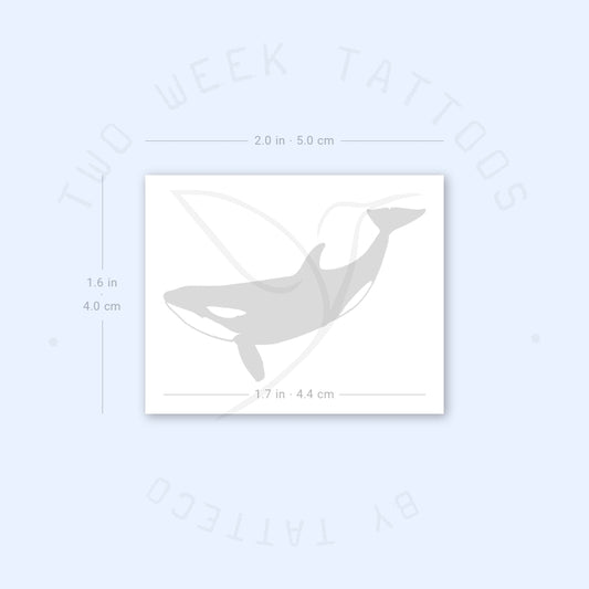 Tatuaje semipermanente de orca (juego de 2)