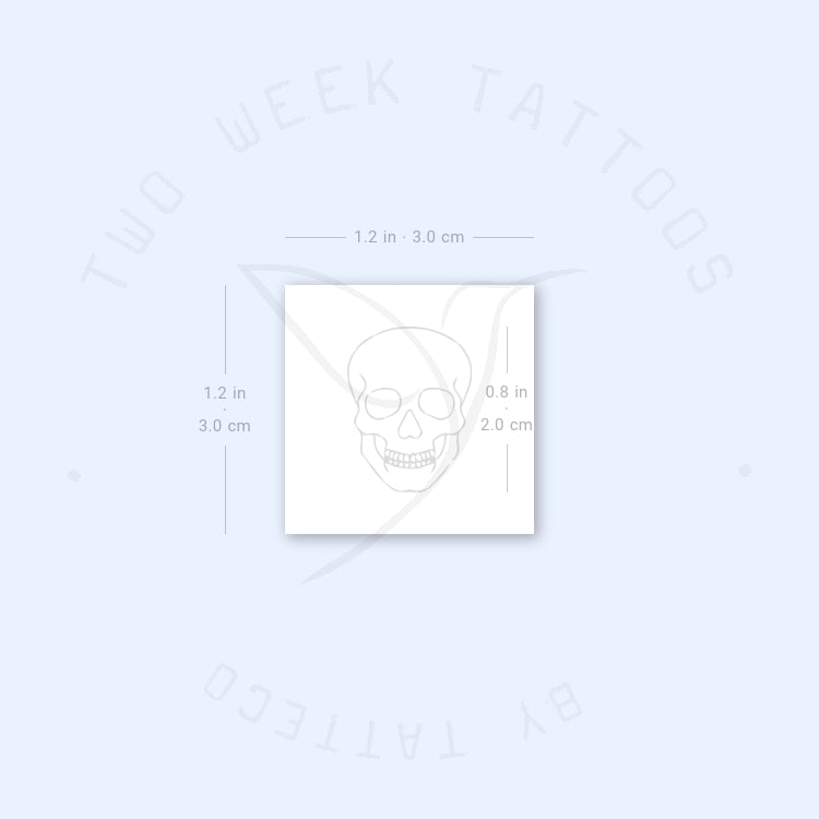 Skull Semi-Permanent Tattoo - Set of 2