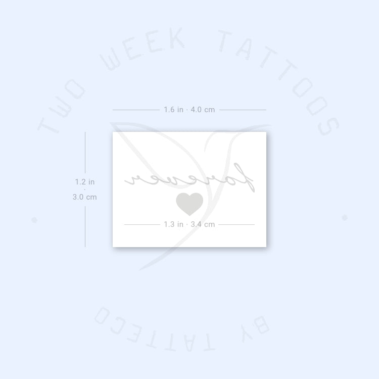Forever Heart Semi-Permanent Tattoo - Set of 2