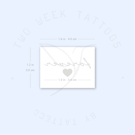 Tatuaje semipermanente "Corazón para siempre" - Juego de 2