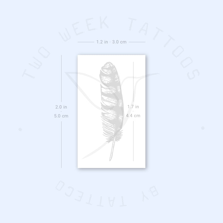 Small Feather Semi-Permanent Tattoo - Set of 2