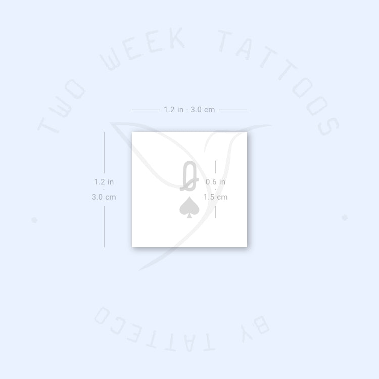 Queen Of Spades Semi-Permanent Tattoo - Set of 2