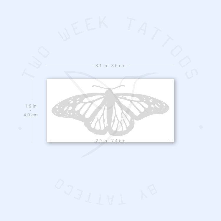 Common Tiger Butterfly Semi-Permanent Tattoo - Set of 2