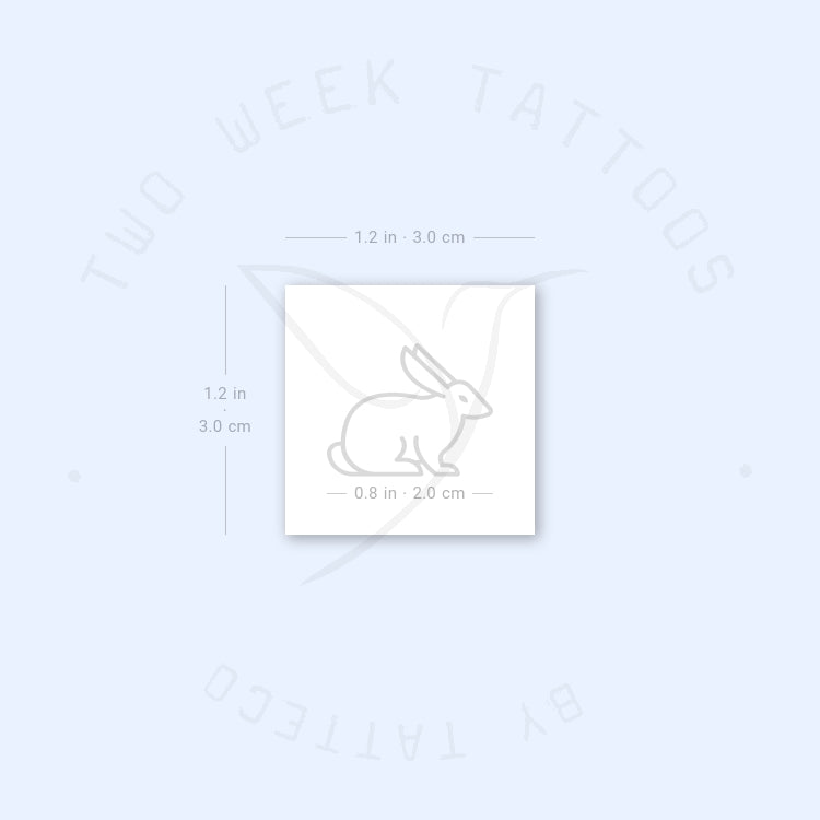 Rabbit Semi-Permanent Tattoo - Set of 2