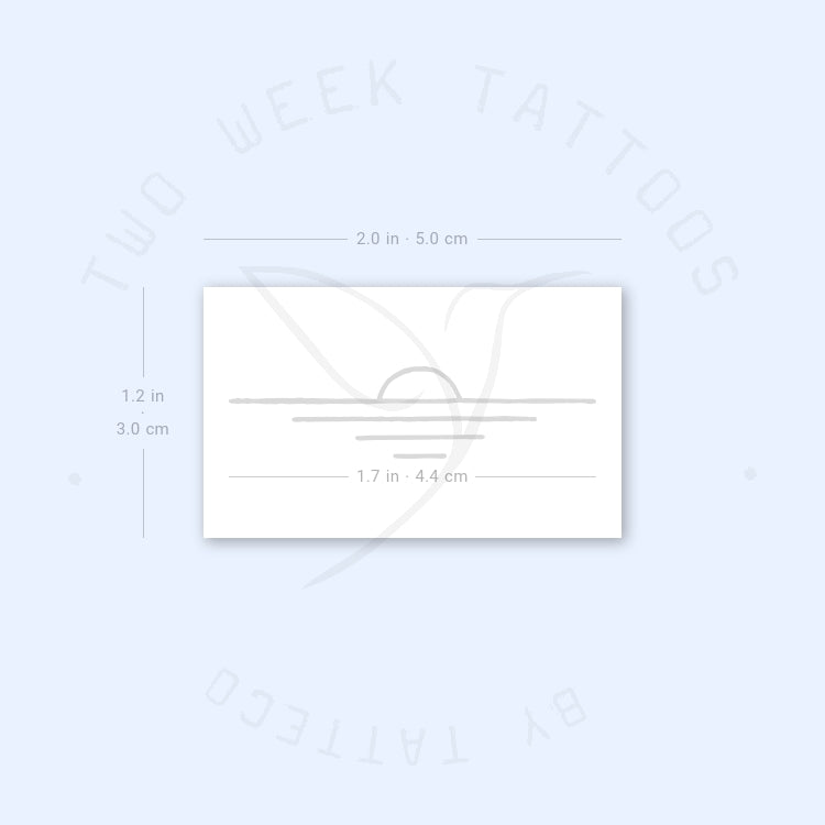 Minimalist Sunset Semi-Permanent Tattoo - Set of 2