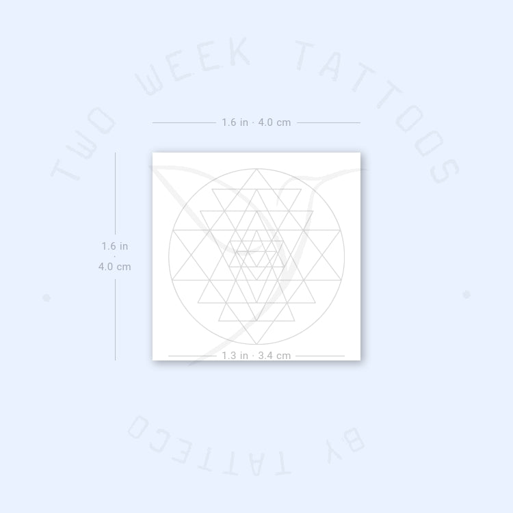 Sri Yantra Semi-Permanent Tattoo - Set of 2