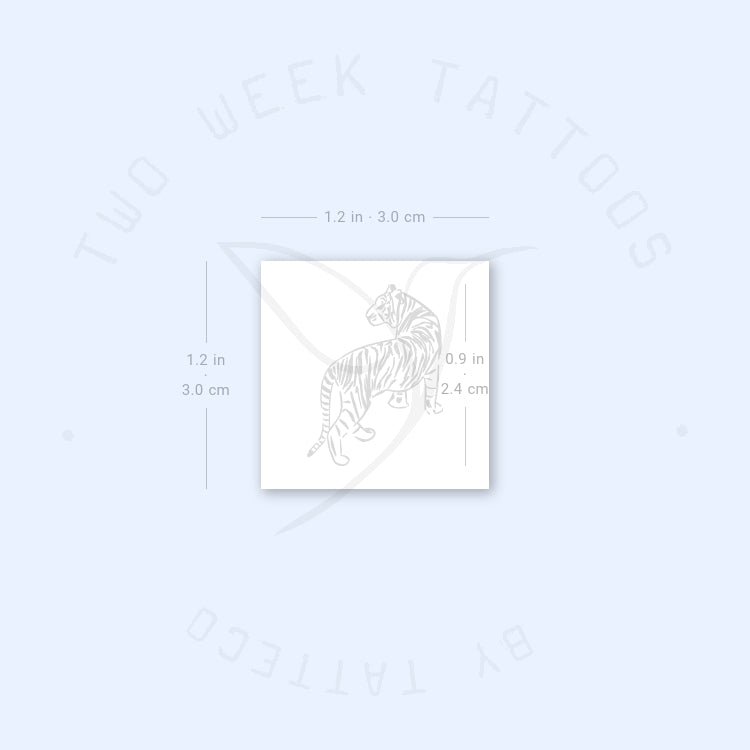 Tatuaje semipermanente de tigre - Juego de 2