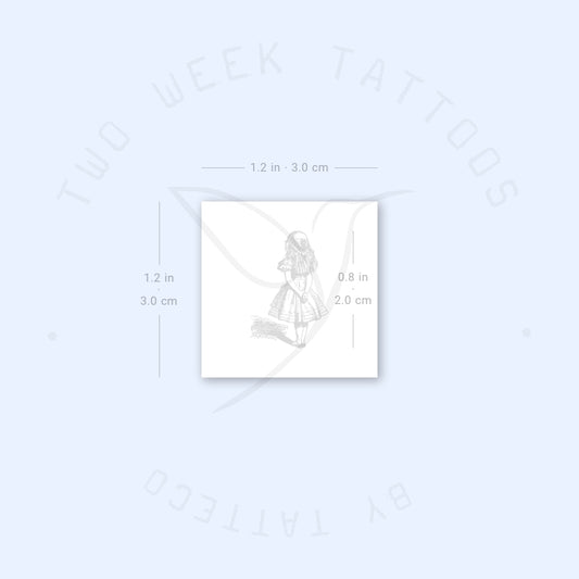 Tatuaje semipermanente pequeño de Alicia - Juego de 2