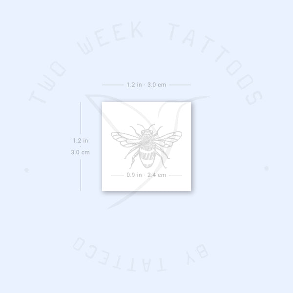Hand-drawn Bee Semi-Permanent Tattoo - Set of 2