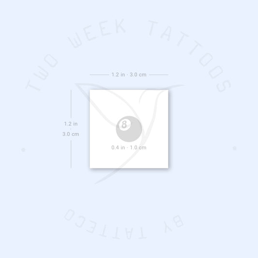 Eight Ball Semi-Permanent Tattoo - Set of 2