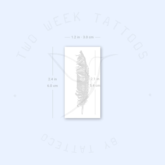 Tatuaje semipermanente de pluma - Juego de 2