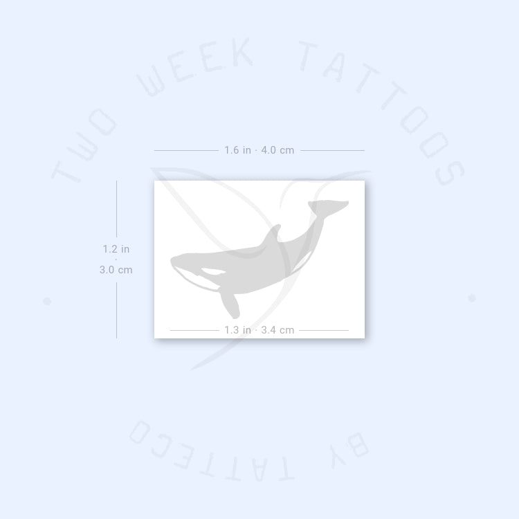 Tatuaje semipermanente de orca (pequeño) - Juego de 2