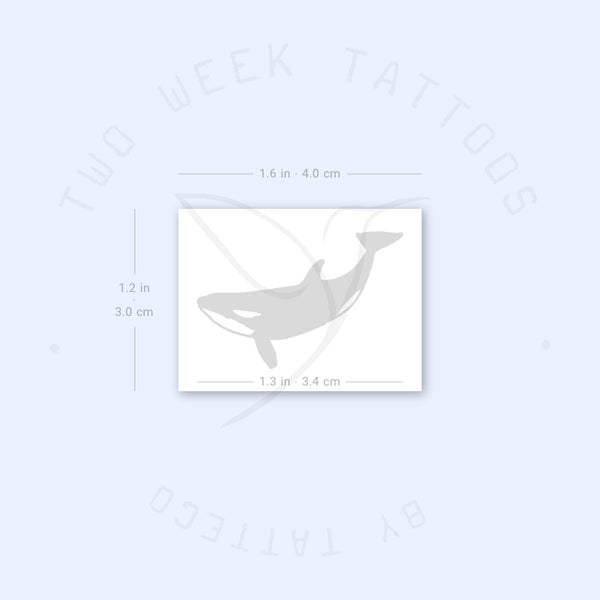 Small Killer Whale Semi-Permanent Tattoo - Set of 2