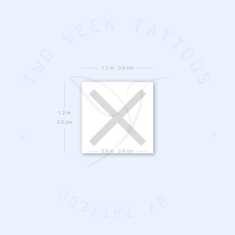 St Andrew's Cross Semi-Permanent Tattoo - Set of 2