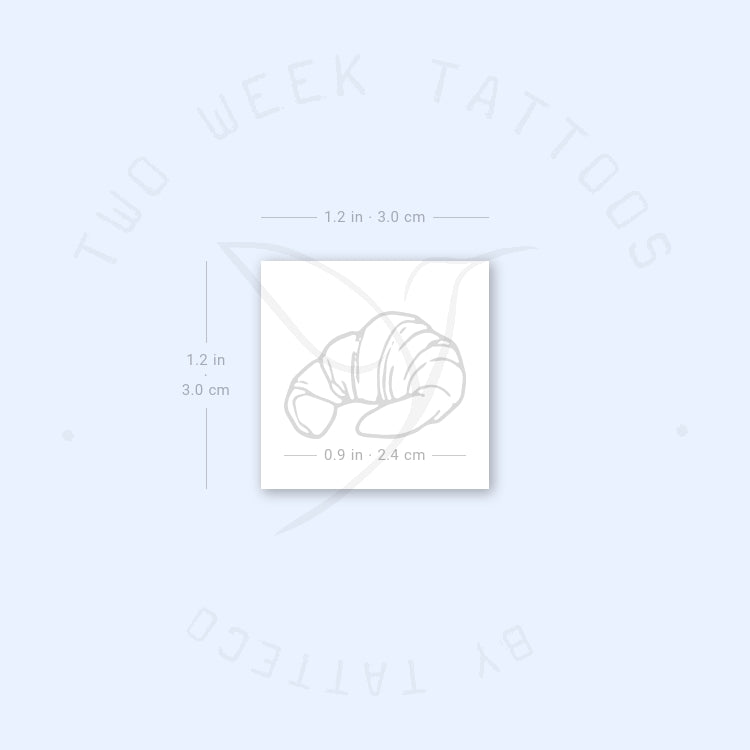 Croissant Semi-Permanent Tattoo - Set of 2