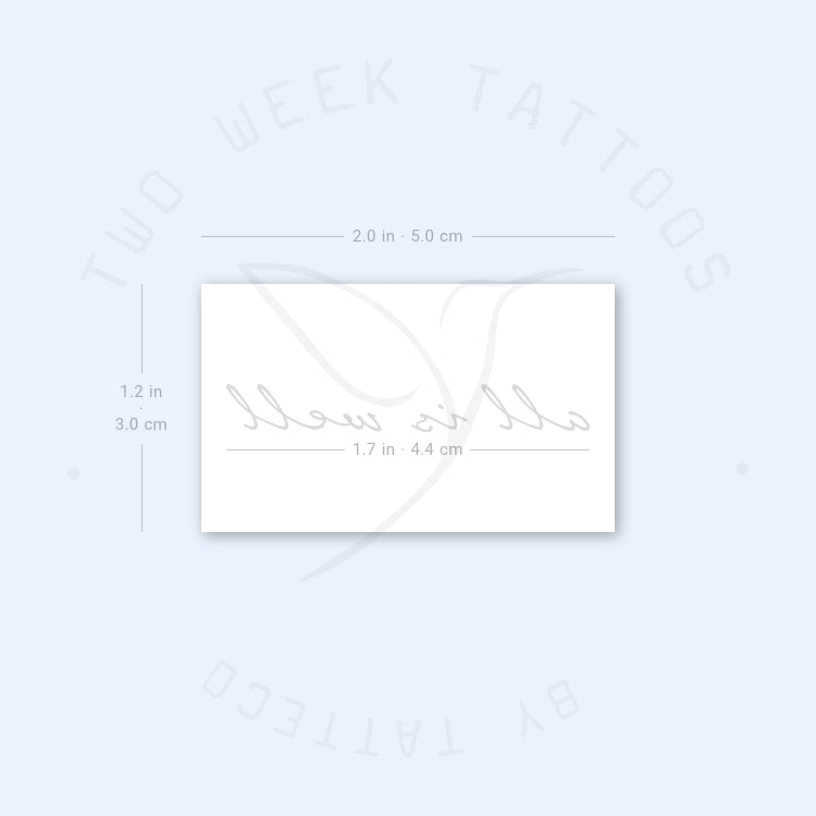 All Is Well Semi-Permanent Tattoo - Set of 2