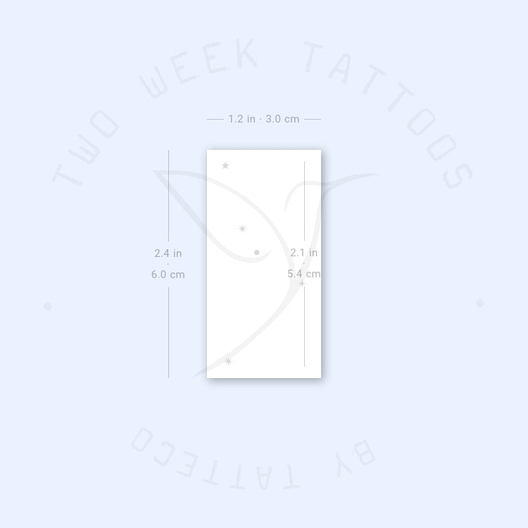 Minimalist Cancer Constellation Semi-Permanent Tattoo - Set of 2