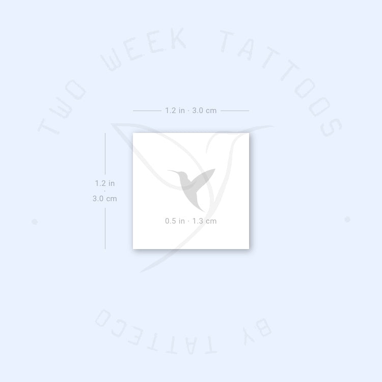 Small Tatteco Hummingbird Semi-Permanent Tattoo - Set of 2