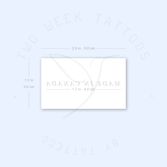 Made In Canada Semi-Permanent Tattoo - Set of 2