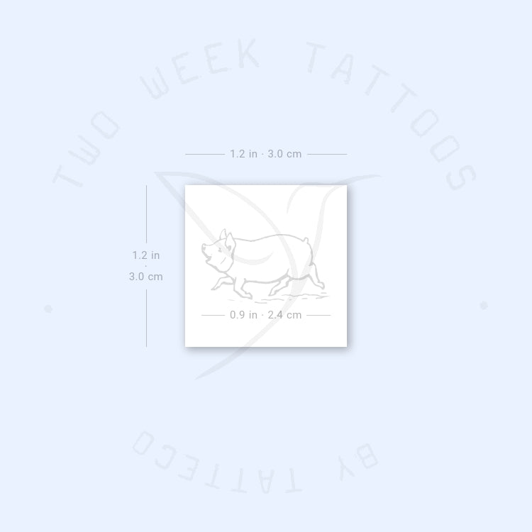 Pig Semi-Permanent Tattoo - Set of 2