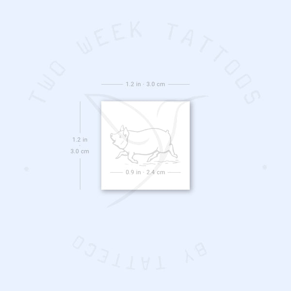 Pig Semi-Permanent Tattoo - Set of 2