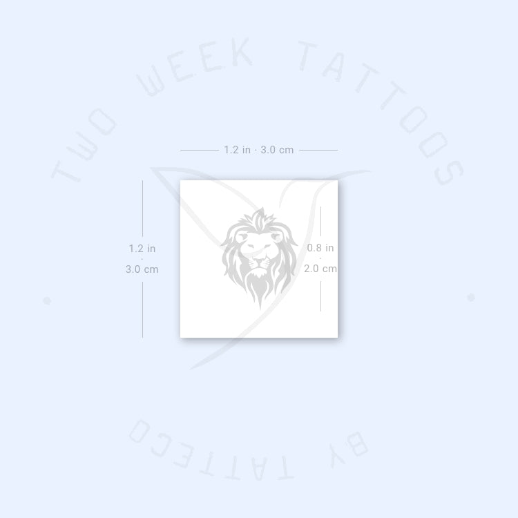 Lion Face Semi-Permanent Tattoo - Set of 2
