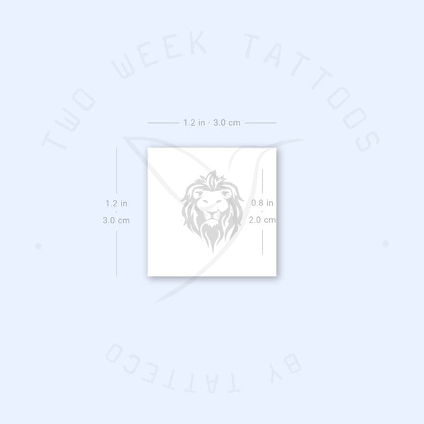 Lion Face Semi-Permanent Tattoo - Set of 2