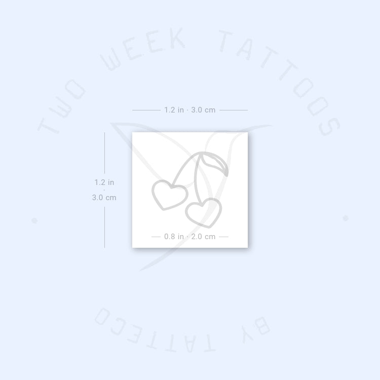 Cherry Couple Semi-Permanent Tattoo - Set of 2