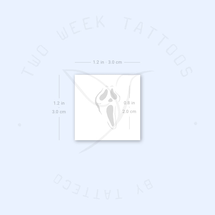 Ghost Face Semi-Permanent Tattoo - Set of 2