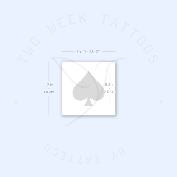 Spade Semi-Permanent Tattoo - Set of 2