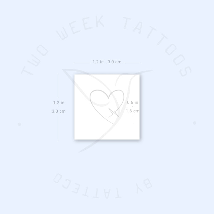 Heart And Heartbeat Semi-Permanent Tattoo - Set of 2