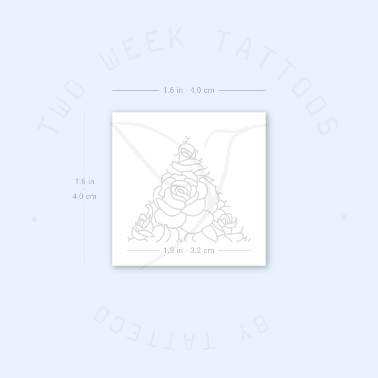 Rose Triangle Semi-Permanent Tattoo - Set of 2