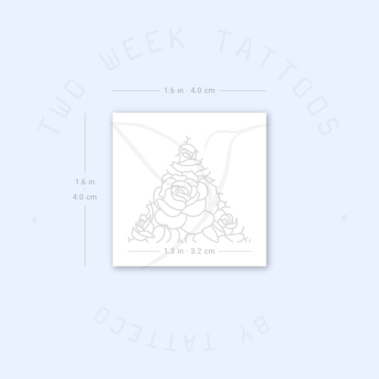 Tatuaje semipermanente de triángulo rosa - Juego de 2