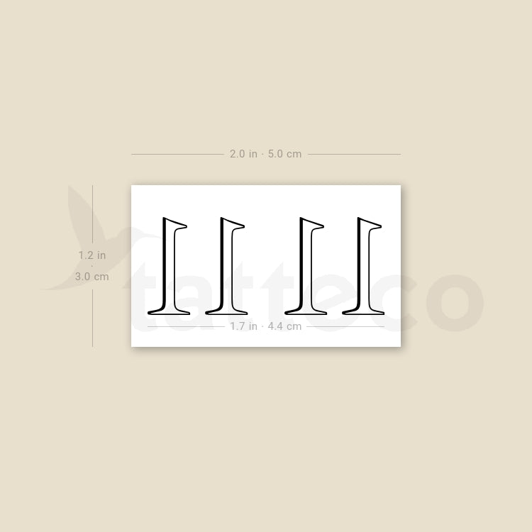11 11 Aniston Temporary Tattoo - Set of 3