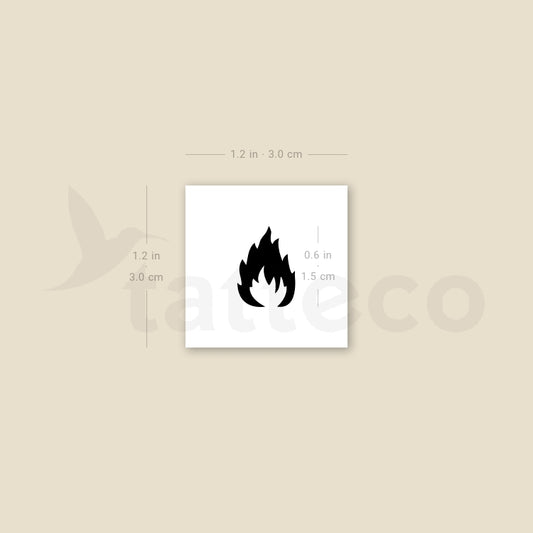 Fire Temporary Tattoo - Set of 3