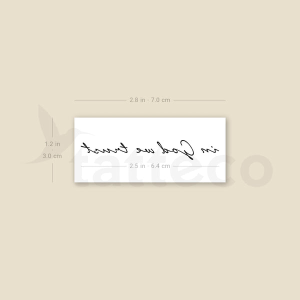 In God We Trust Temporary Tattoo - Set of 3