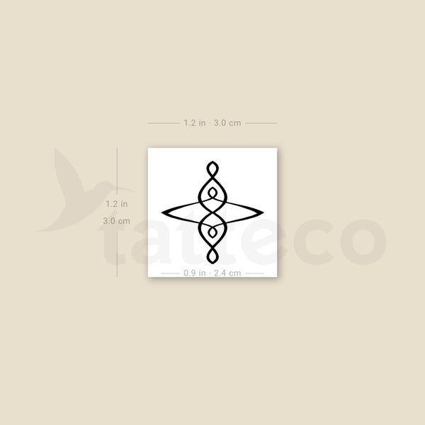 Symmetric Family Symbol Temporary Tattoo - Set of 3