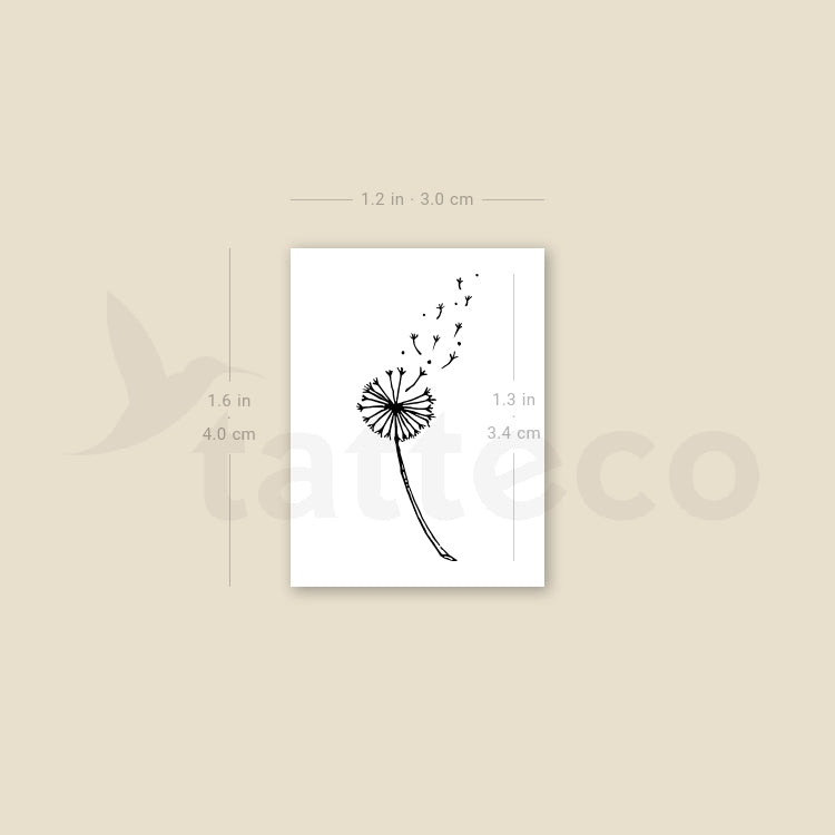 Dandelion Temporary Tattoo - Set of 3