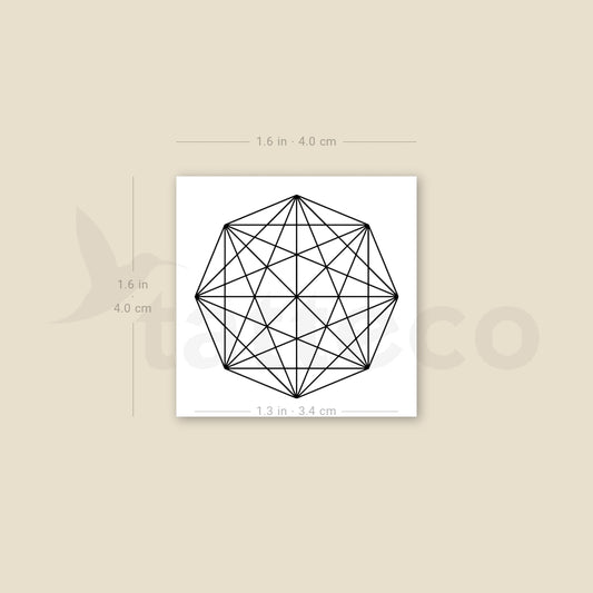 Octagon Matrix Temporary Tattoo - Set of 3
