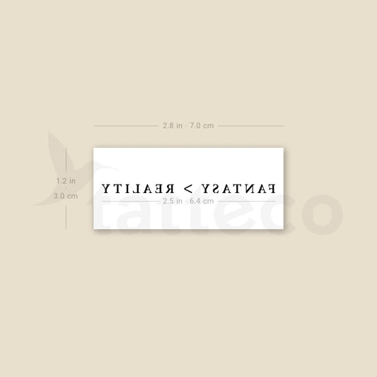 Fantasy > Reality Temporary Tattoo - Set of 3
