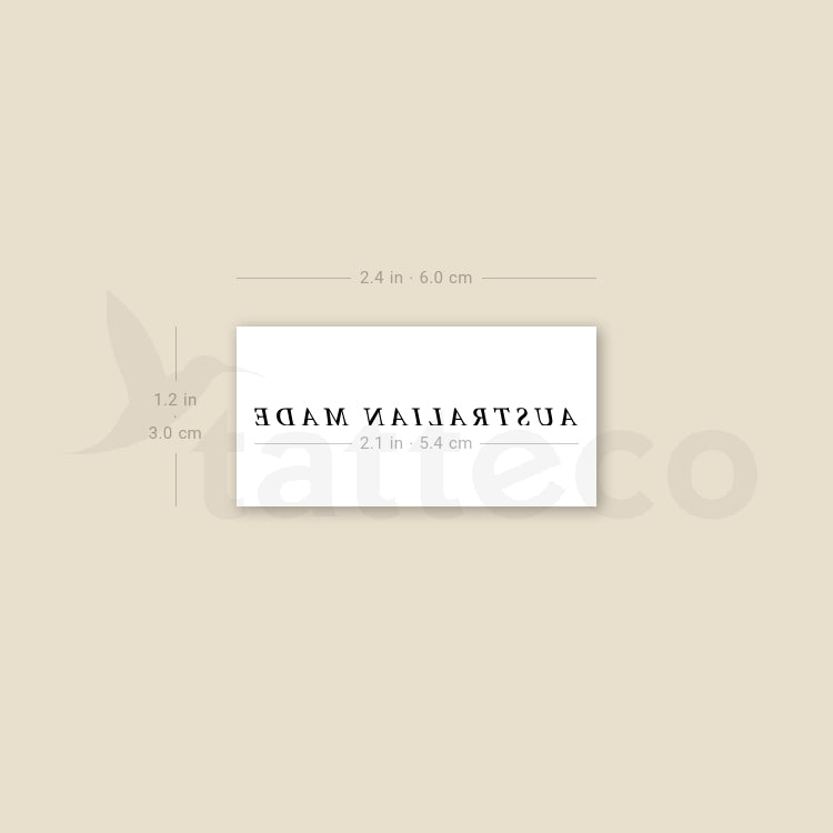 Australian Made Temporary Tattoo - Set of 3