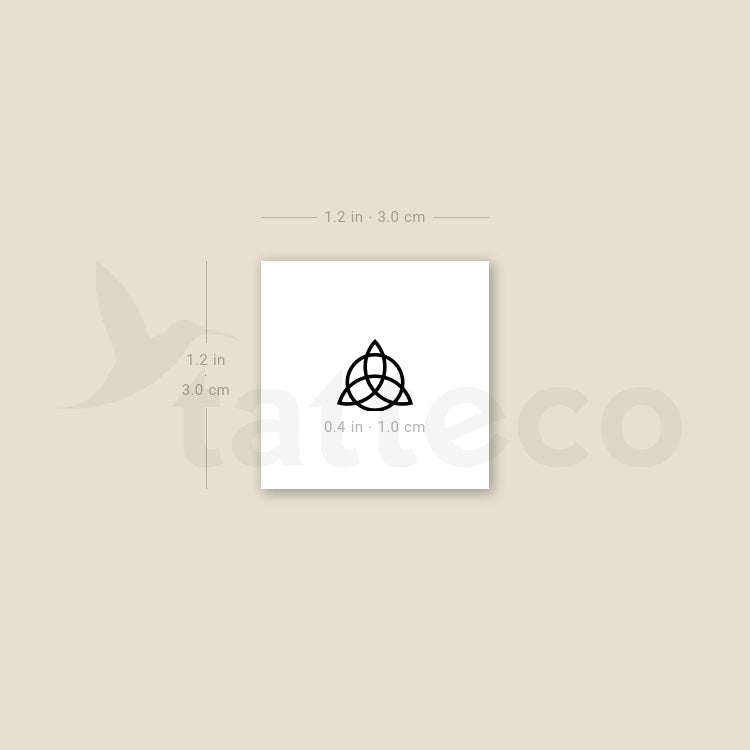 Small Trinity Knot Temporary Tattoo - Set of 3