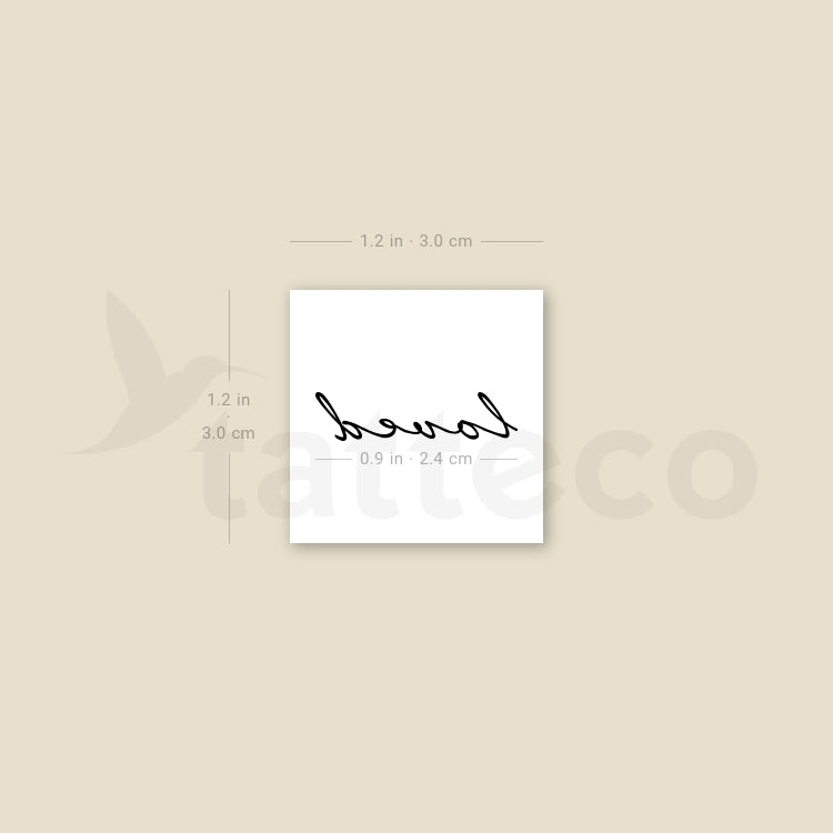 Loved Temporary Tattoo - Set of 3