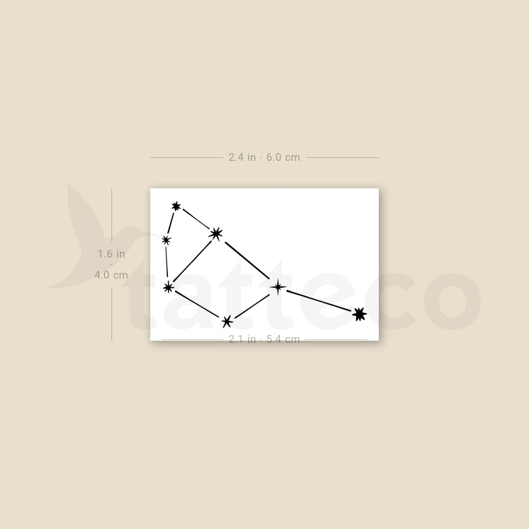 Pleiades Asterism Temporary Tattoo - Set of 3