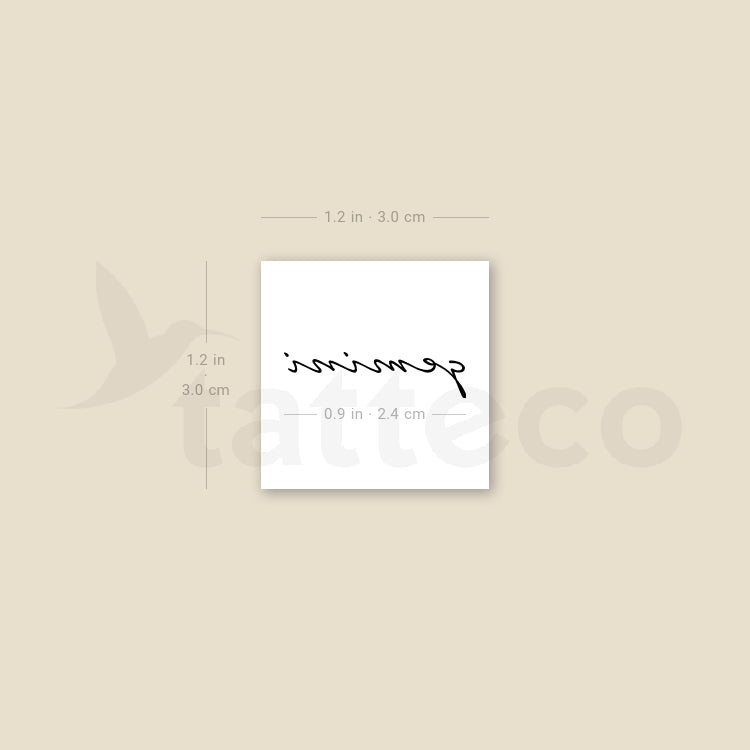 Gemini Temporary Tattoo - Set of 3